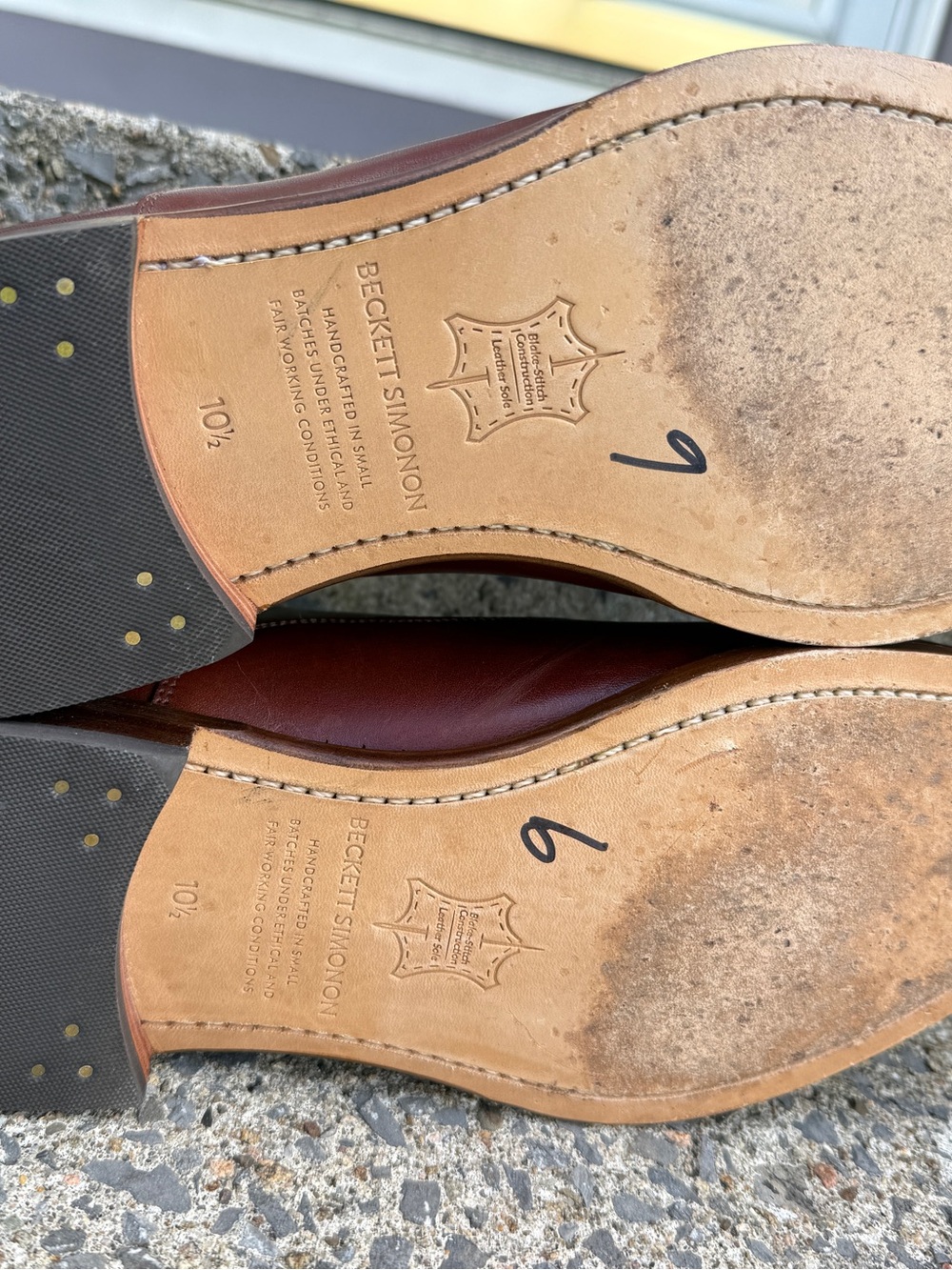 Beckett Simonon Dean oxford shoes leather 10.5 - Picture 9 of 12